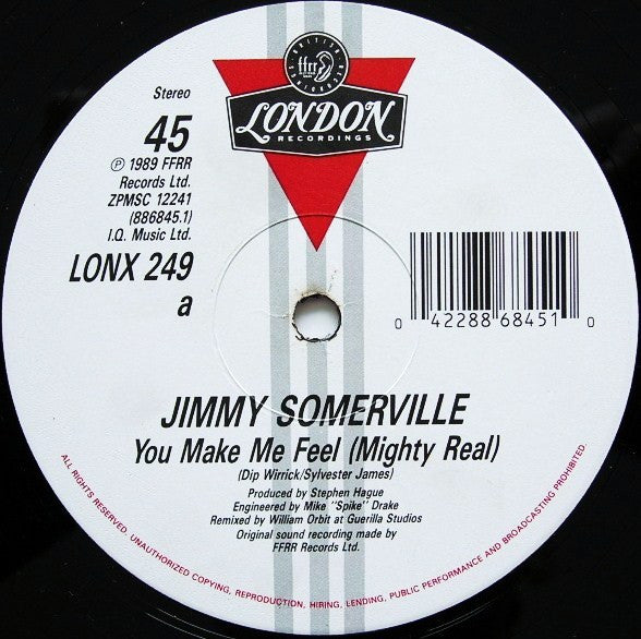 Jimmy Somerville : Mighty Real (12", Single, Pin)