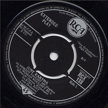 Eartha Kitt : Just Eartha (7", EP, E/T)