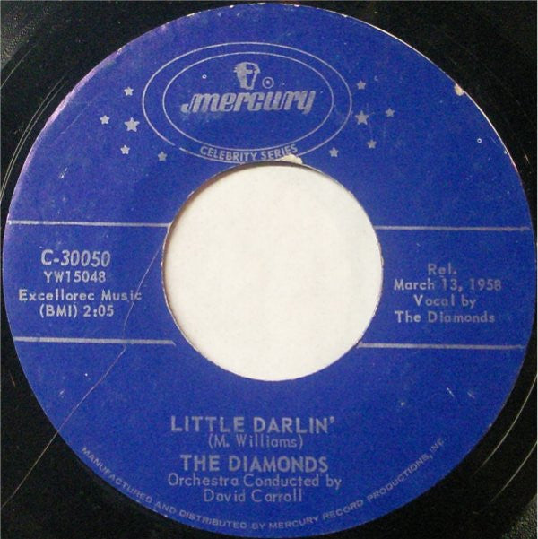 The Diamonds : Little Darlin' / The Church Bells May Ring (7", RE)