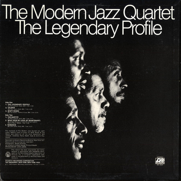 The Modern Jazz Quartet : The Legendary Profile (LP, Album, PR )
