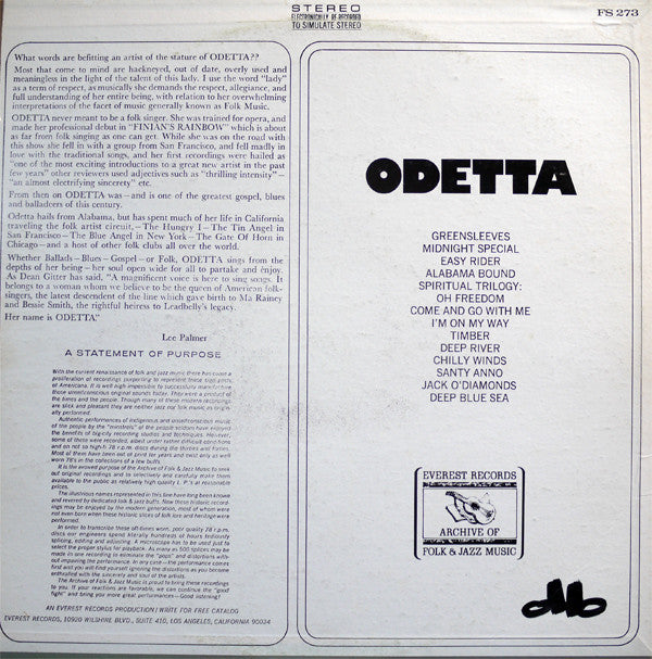 Odetta : Odetta (LP, Comp)