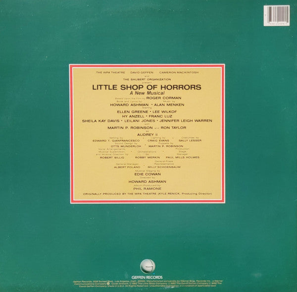 Howard Ashman & Alan Menken : Little Shop Of Horrors - Original Cast Album (LP, Album)