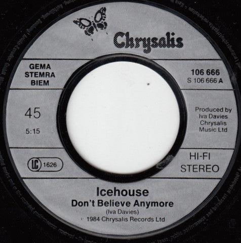 Icehouse : Don't Believe Anymore (7", Single)