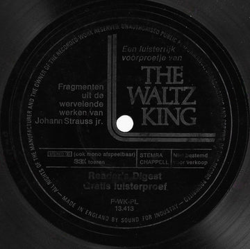 Johann Strauss Jr. : Een Luisterrijk Voorproefje Van The Waltz King (Flexi, 7", S/Sided)