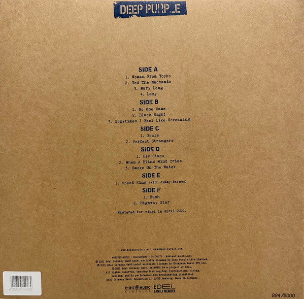 Deep Purple : Live In Wollongong 2001 (3xLP, Album, Ltd, Num, RM, Blu)