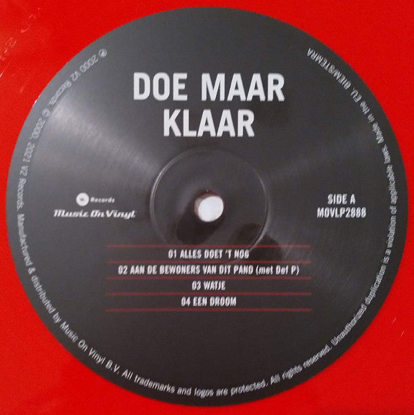 Doe Maar : Klaar (2xLP, Album, Ltd, Num, RE, Red)
