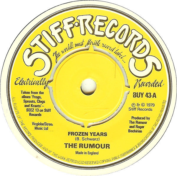 The Rumour : Frozen Years (7", Single)