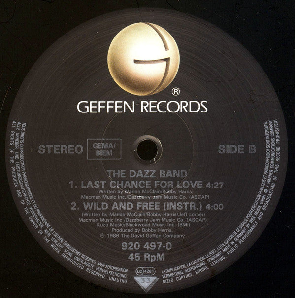 The Dazz Band* : Wild And Free (12")