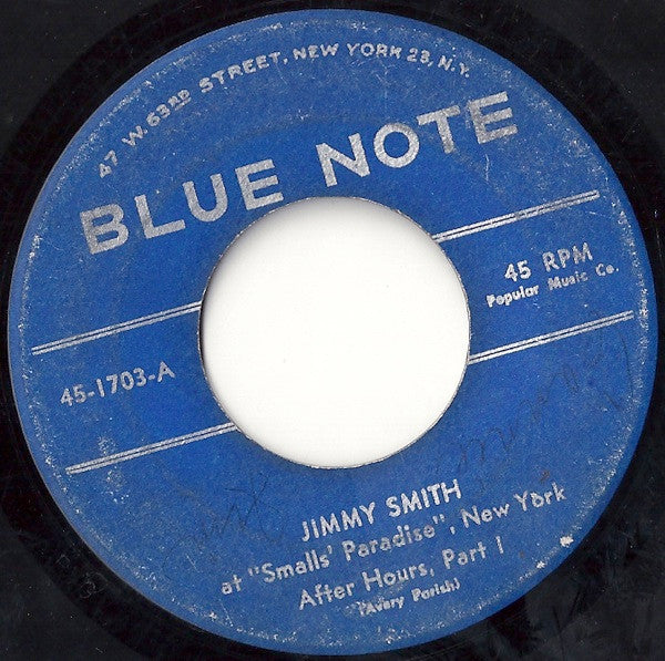 Jimmy Smith : After Hours (7", Single)