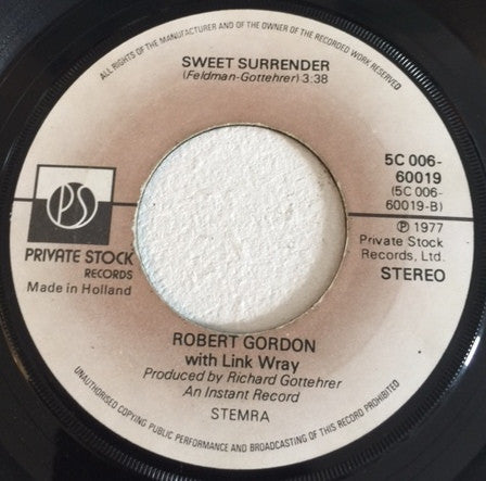 Robert Gordon (2) With Link Wray : Red Hot (7", Single)