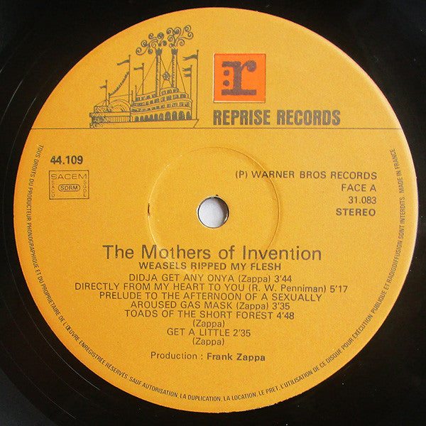 The Mothers : Weasels Ripped My Flesh (LP, Album, RE)