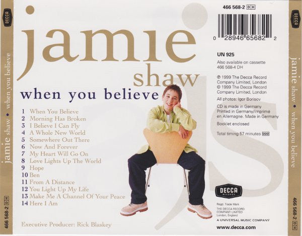 Jamie Shaw : When You Believe (CD, Album)