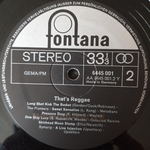 Various : That's Original Reggae (Jamaican Blue Beat) (LP, Comp, Gat)