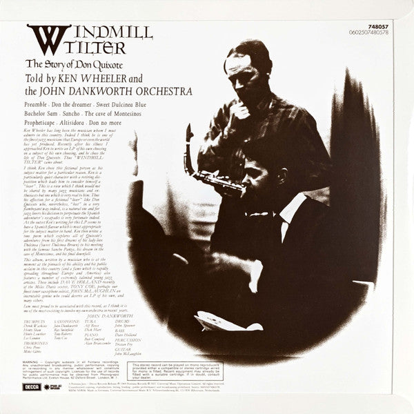 Kenny Wheeler And The John Dankworth Orchestra : Windmill Tilter (The Story Of Don Quixote) (LP, Album, RE, RM, 180)