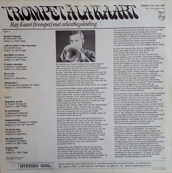 Ray Kaart : Trompet Á La Kaart (LP)