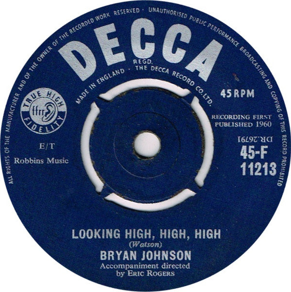 Bryan Johnson (4) : Looking High, High, High (7", Single)