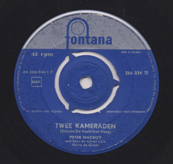 Peter Macroy : Twee Kameraden (7", Single)