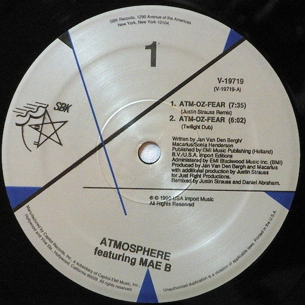 Atmosphere Introducing Mae B : Atm-Oz-Fear (12")