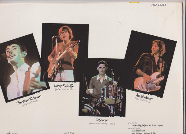 Jonathan Richman & The Modern Lovers : 'Live' (LP, Album)