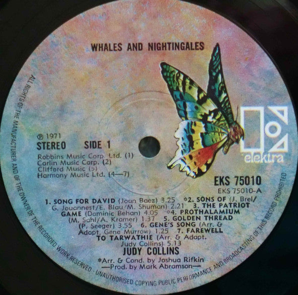 Judy Collins : Whales And Nightingales (LP, Album)