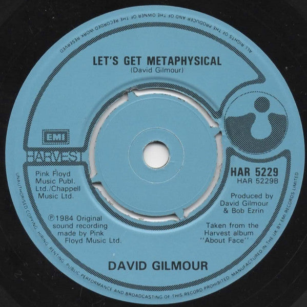 David Gilmour : Love On The Air (7", Single)