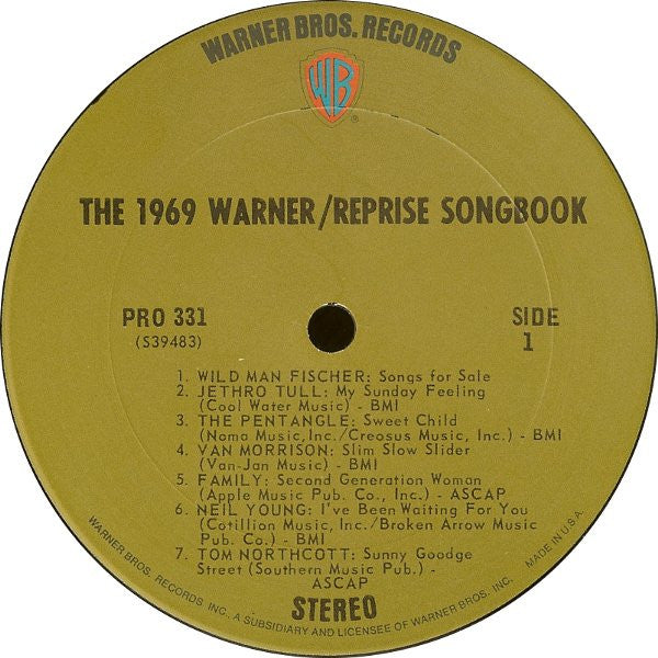 Various : The 1969 Warner / Reprise Songbook (2xLP, RP, Smplr, San)