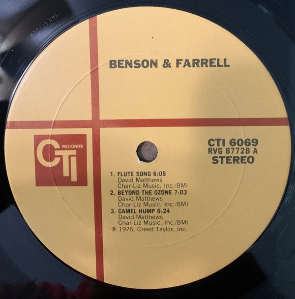 Benson* & Farrell* : Benson & Farrell (LP, Album, Pit)
