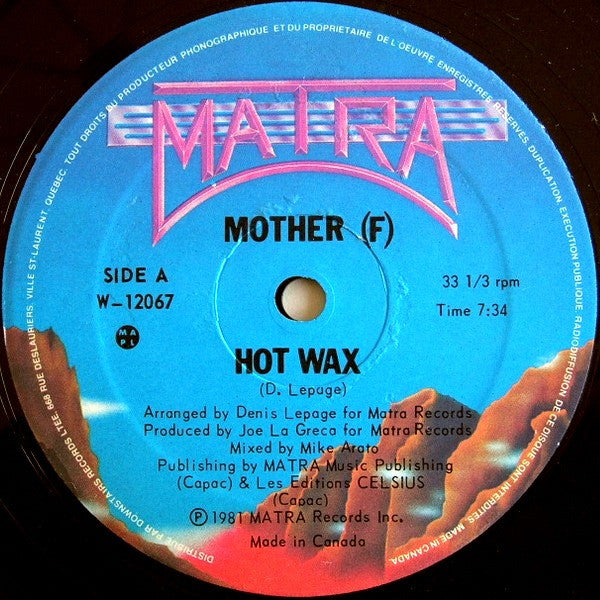 Mother (F) : Hot Wax (12")