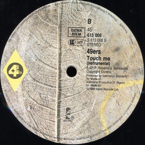 49ers : Touch Me (Sexual Version) (12", Maxi)