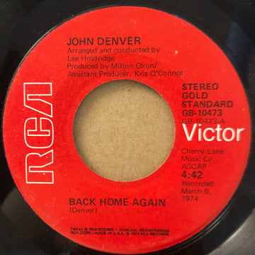 John Denver : Back Home Again (7", RE)