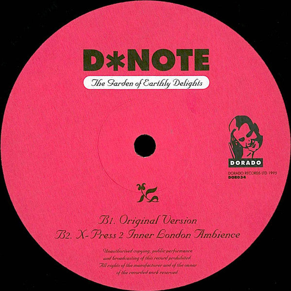 D*Note : The Garden Of Earthly Delights (2x12")