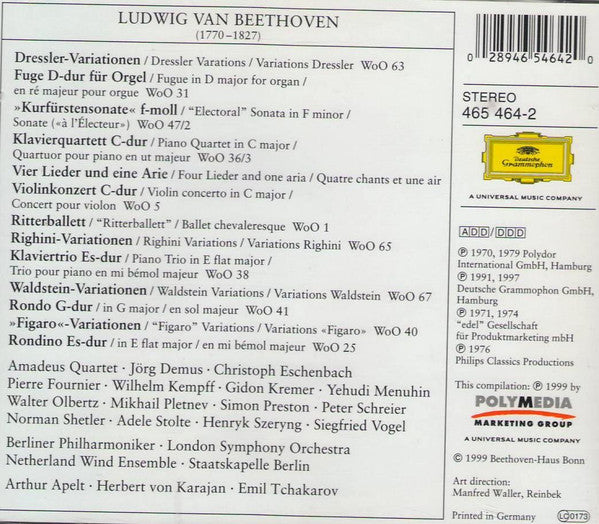 Ludwig van Beethoven : Bonnensis (2xCD, Comp)