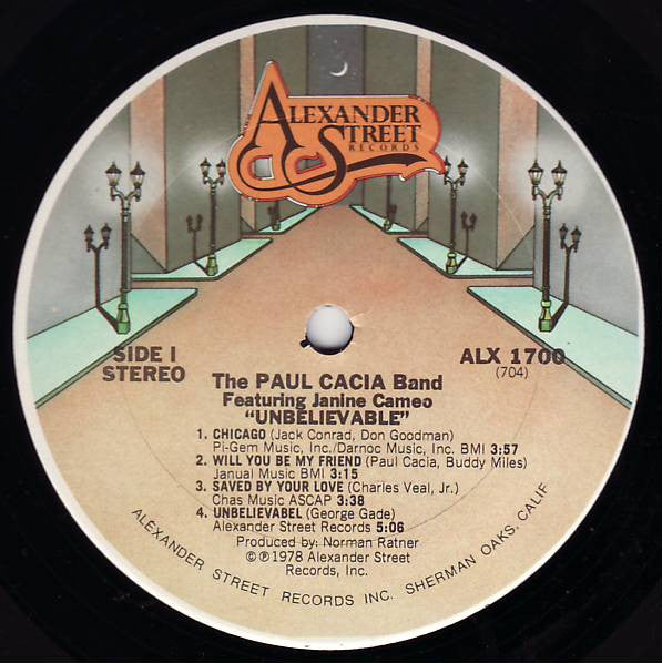 The Paul Cacia Band* Featuring Janine Cameo : Unbelievable (LP, Album)