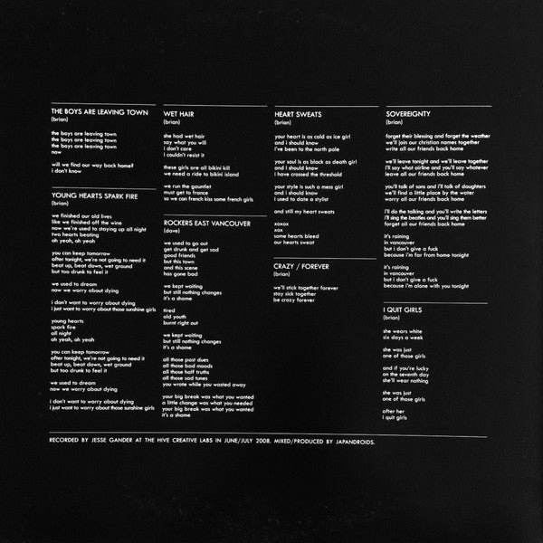 Japandroids : Post-Nothing (LP, Album, Gat)