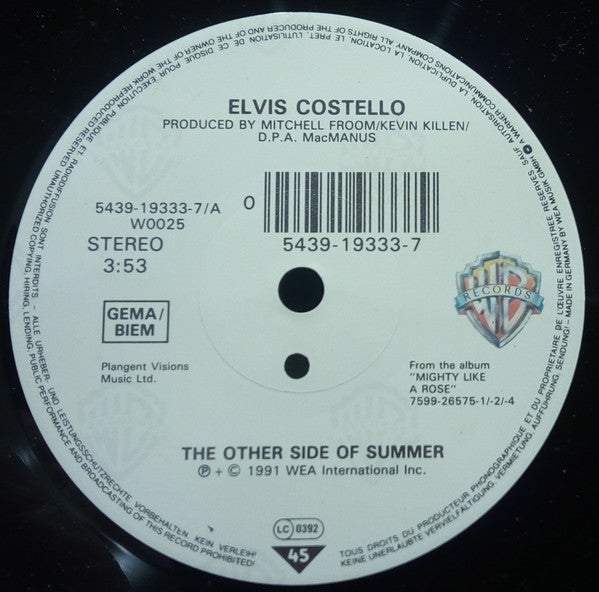 Elvis Costello : The Other Side Of Summer (7", Single)