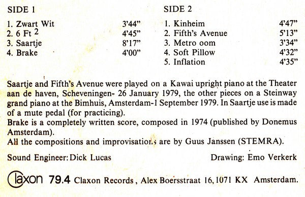 Guus Janssen : On The Line (LP)