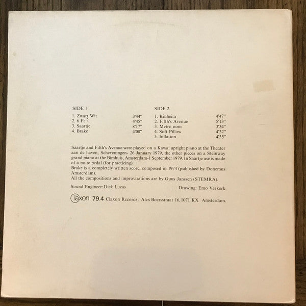 Guus Janssen : On The Line (LP)