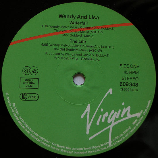 Wendy And Lisa* : Waterfall (12", Single)