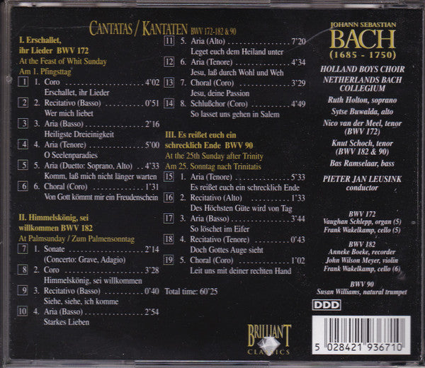 Johann Sebastian Bach : Cantatas Vol. III / Kantaten Vol. III (5xCD + Box, Sli)