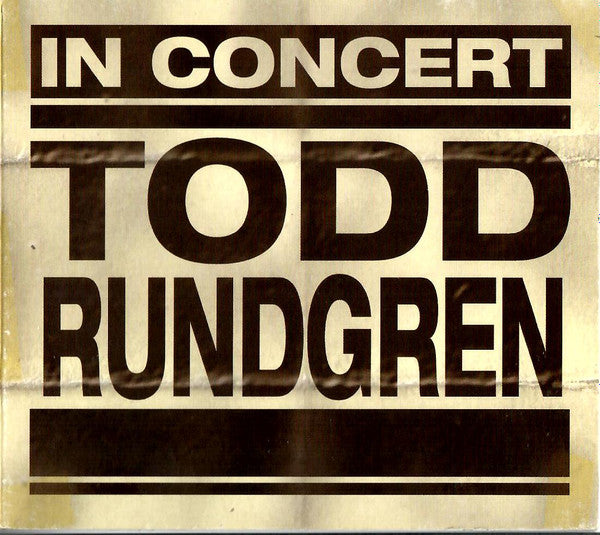 Todd Rundgren : In Concert (CD, Album)