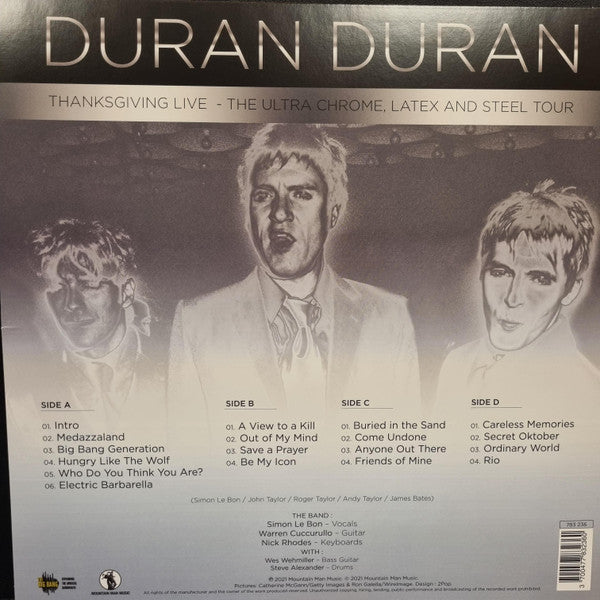 Duran Duran : Thanksgiving Live - The Ultra Chrome, Latex And Steel Tour (2xLP, Album, Ltd, RE, Sil)