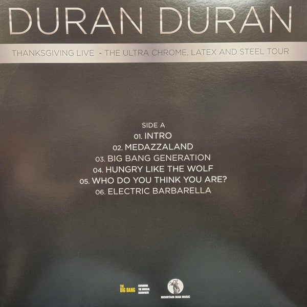 Duran Duran : Thanksgiving Live - The Ultra Chrome, Latex And Steel Tour (2xLP, Album, Ltd, RE, Sil)