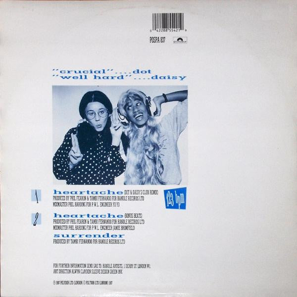 Pepsi & Shirlie : Heartache (Dot & Daisy's Club Remix) (12")