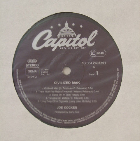 Joe Cocker : Civilized Man (LP, Album)