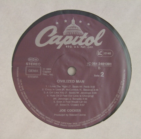 Joe Cocker : Civilized Man (LP, Album)