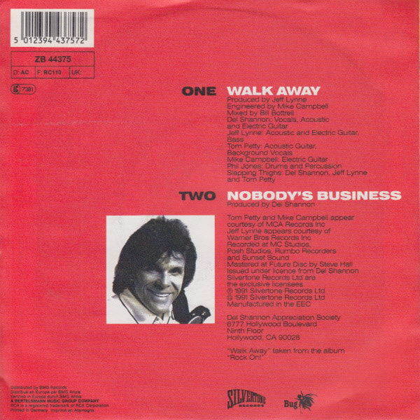 Del Shannon : Walk Away (7", Single)