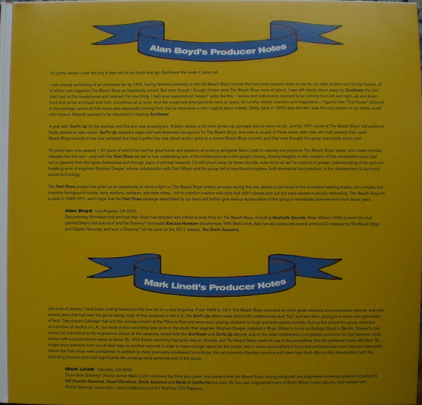 The Beach Boys : Feel Flows (The Sunflower & Surf's Up Sessions • 1969 - 1971) (Comp + LP, Album, Comp, RE + LP, Album, Comp, RE)