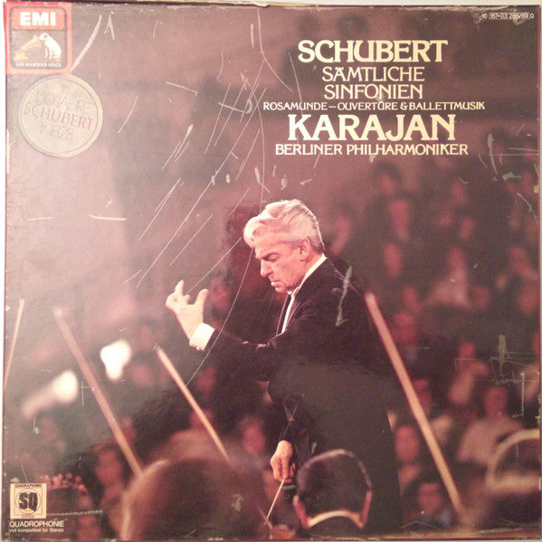 Schubert* • Karajan*, Berliner Philharmoniker : Sämtliche Sinfonien (5xLP, Quad + Box)