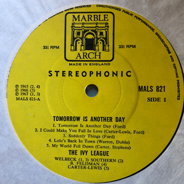 The Ivy League : Tomorrow Is Another Day (LP, Album)