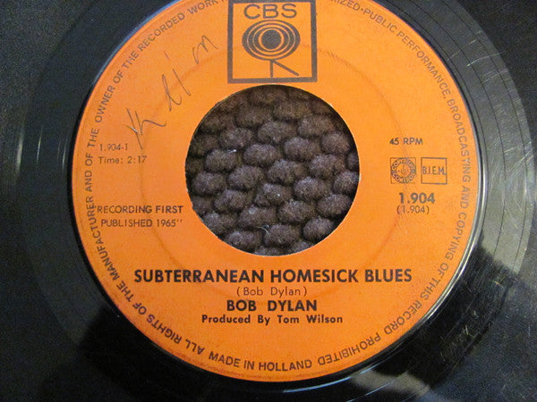 Bob Dylan : Subterranean Homesick Blues (7", Single, Lig)